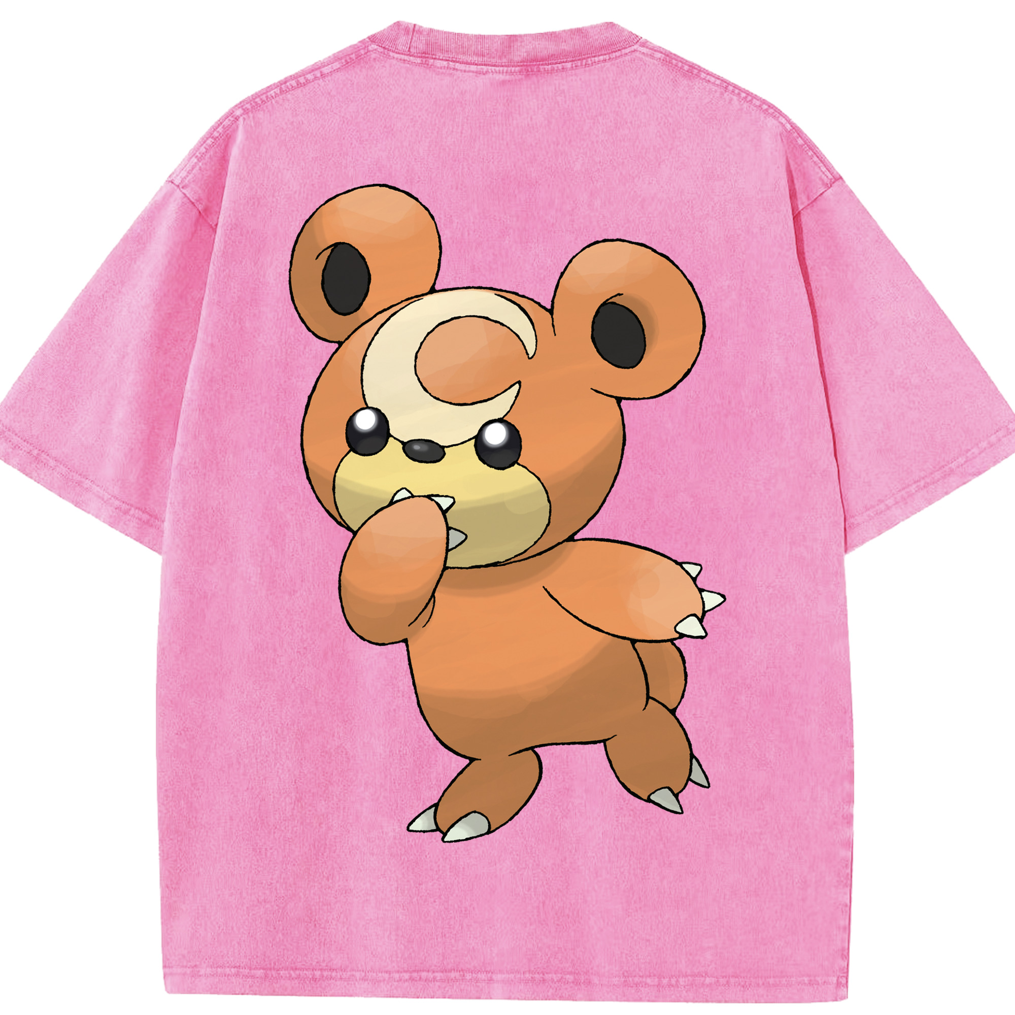 （画像用） ポケットモンスター Pokémon 綿100% ヴィンテージ風 半袖Tシャツ（背面プリント）